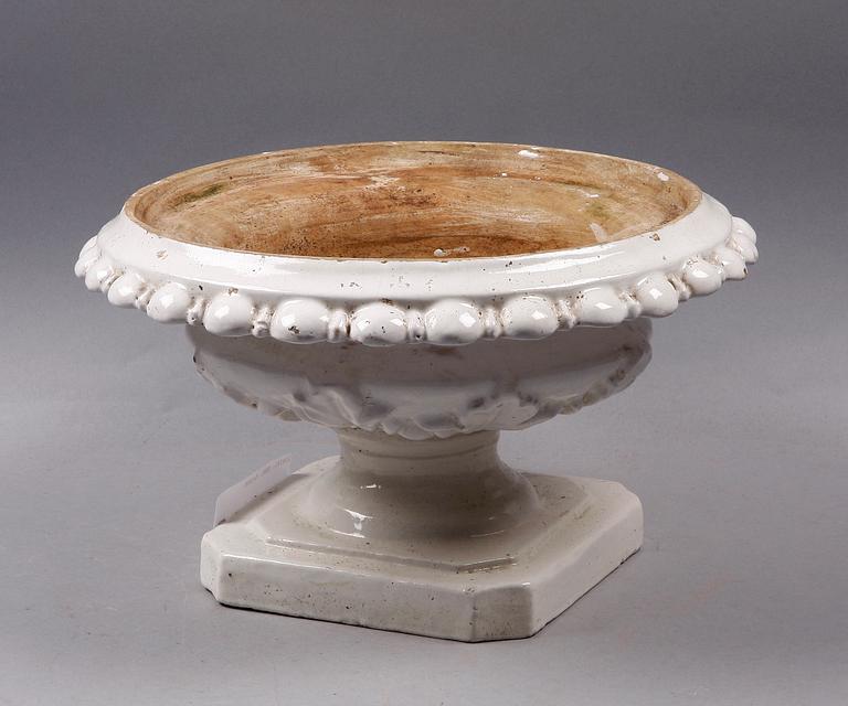 TRÄDGÅRDSURNA, fajans, 1800/1900-tal.