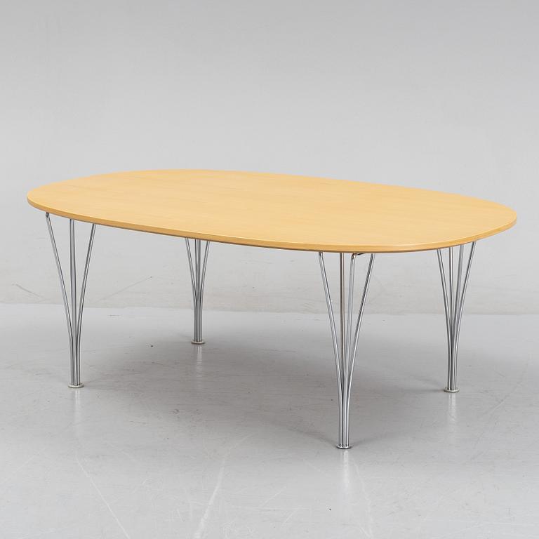 Bruno Mathsson & Piet Hein, a beech 'Superellips' coffee table, Fritz Hansen, Denmark, 1989.