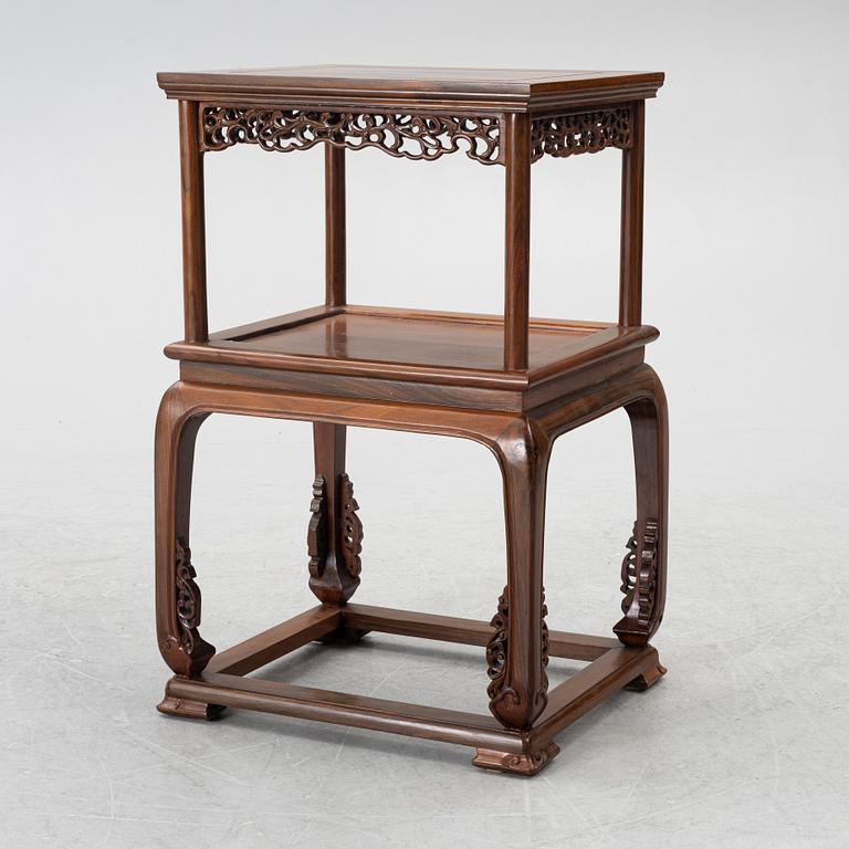 A Chinese hardwood table / shelf, 1900s.