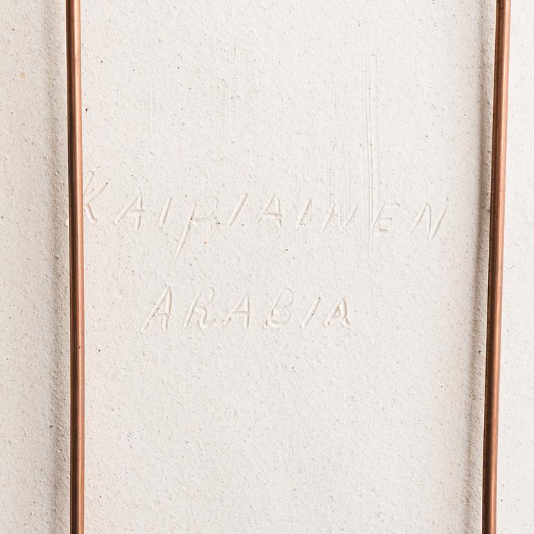 Birger Kaipiainen, a decorative plate signed Kaipiainen Arabia.