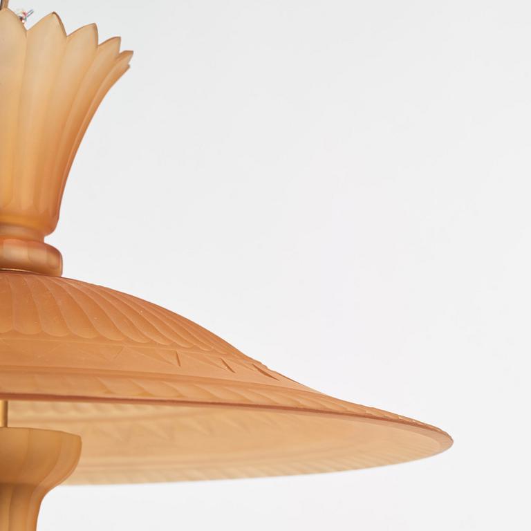 Edward Hald, a chandelier model "HD 55", Orrefors, ca 1928.
