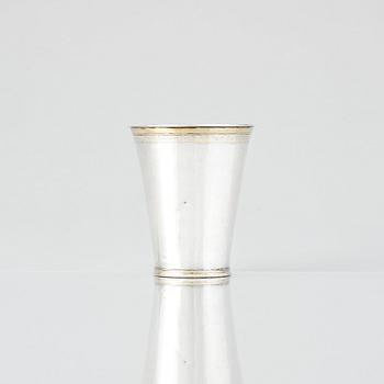 Mattias Möller, bägare, silver, Stockholm 1703. Karolinsk.