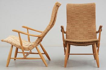 FÅTÖLJER, ett par, möjligen, Yngve Ekström, 1900-talets mitt.