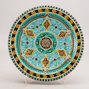 A Rörstrand majolica plate 1880's.