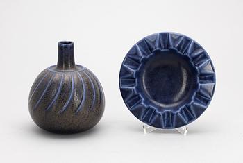 VAS samt ASKFAT, stengods, Wilhelm Kåge, "Kåge Verkstad", Gustavsberg.