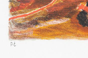 Lars Pirak, litograph in colours, signed.