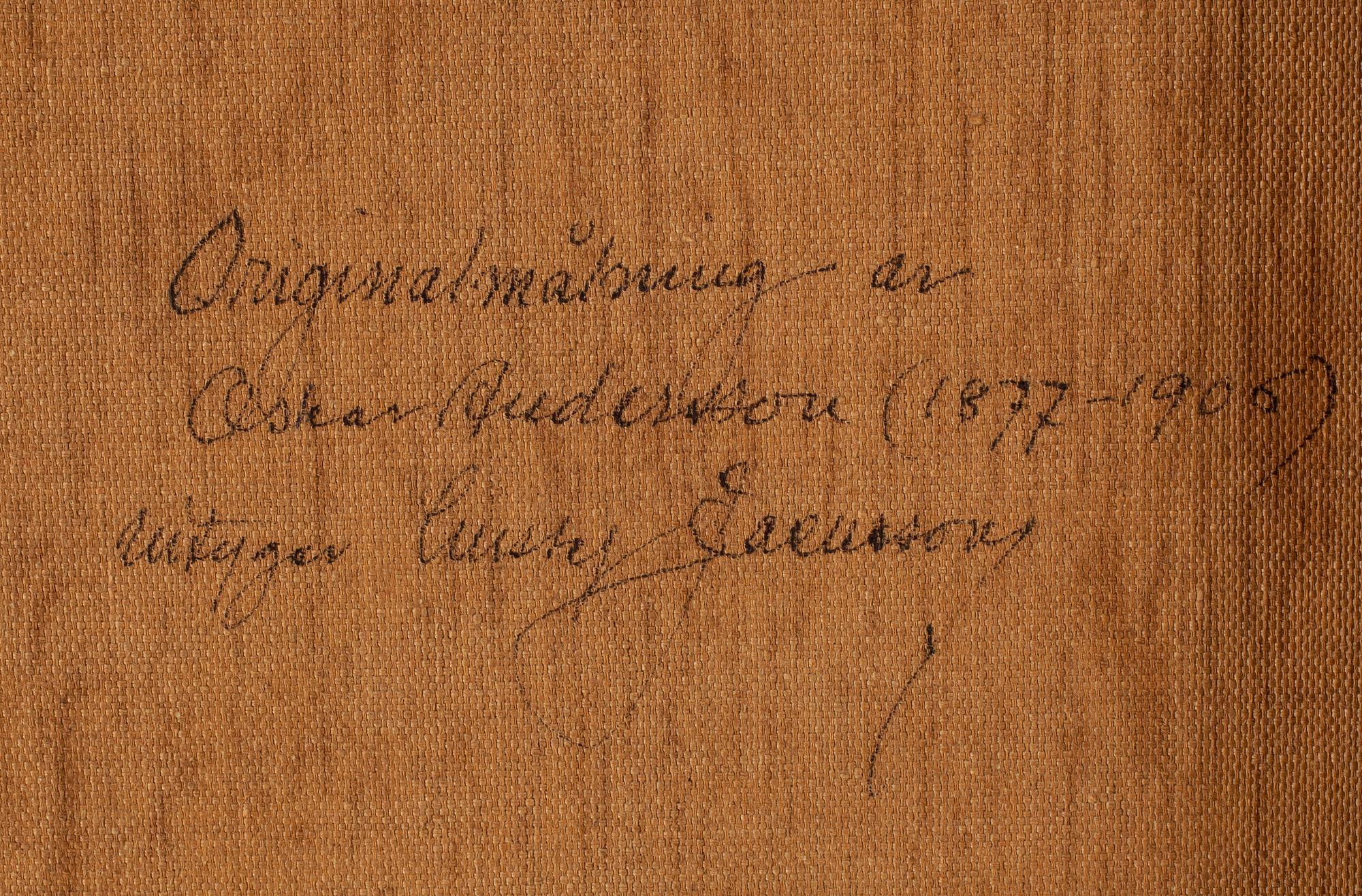 OSCAR ANDERSSON, olja på duk, sign.