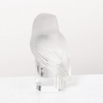 9 glass figurines, Lalique, France.