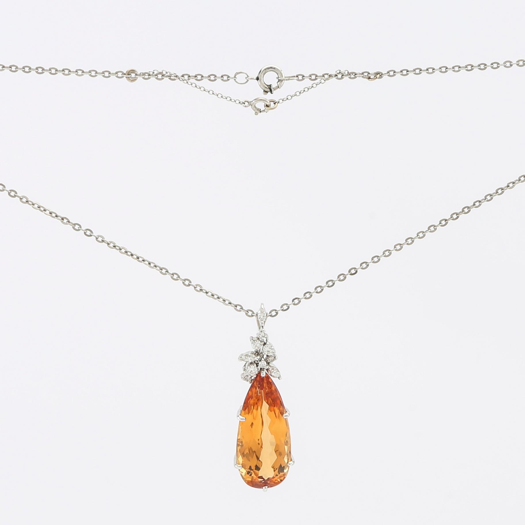 Orange topaz necklace store