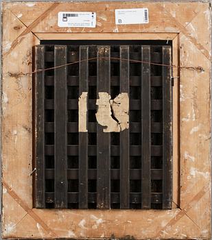 OKÄND KONSTNÄR, olja på förstärkt pannå, 1800-talets första hälft.