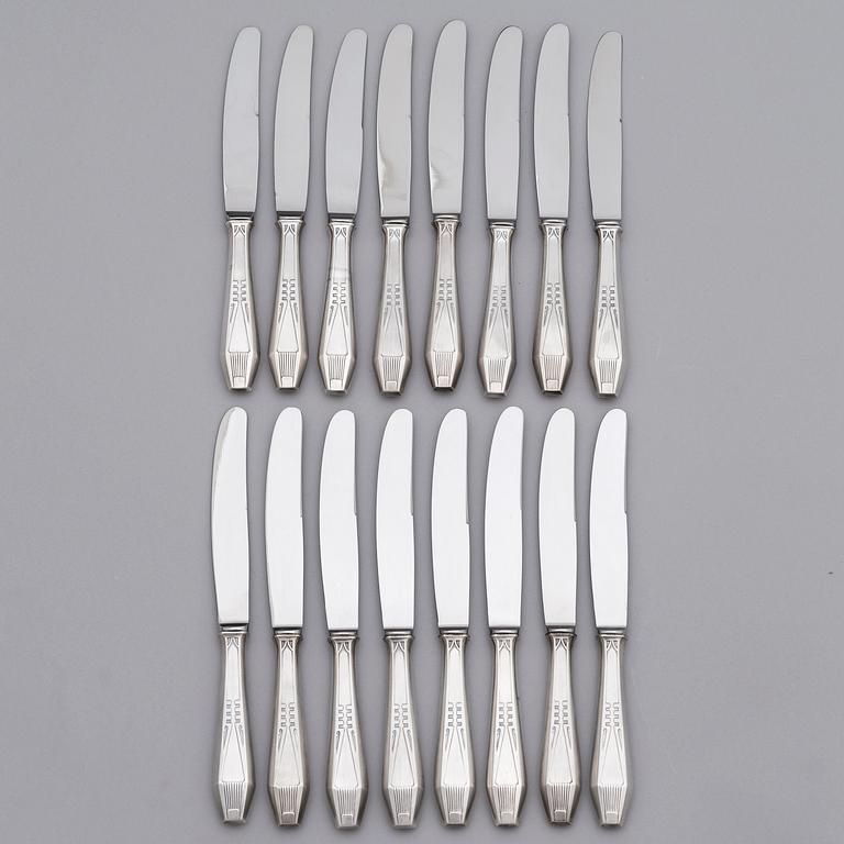 A 131-piece set of 'Suomi' silver cutlery, Suomen Kultaseppä oy/ Kultateollisuus oy, Turku 1927-1991.