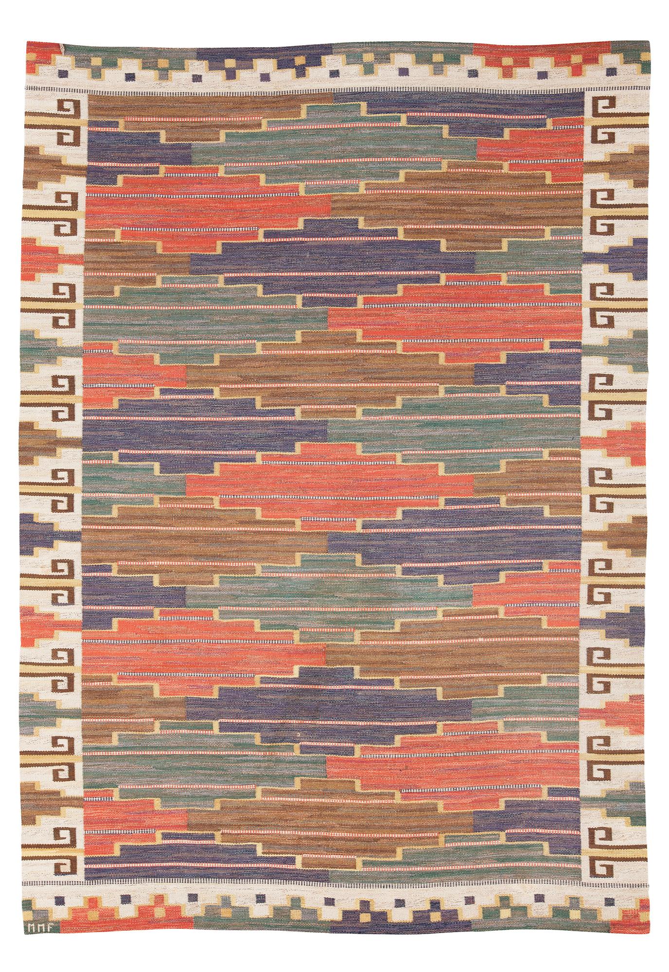 MATTA. "Blå heden". Rölakan. 334 x 234,5 cm. Signerad MMF (Märta Måås-Fjetterström).