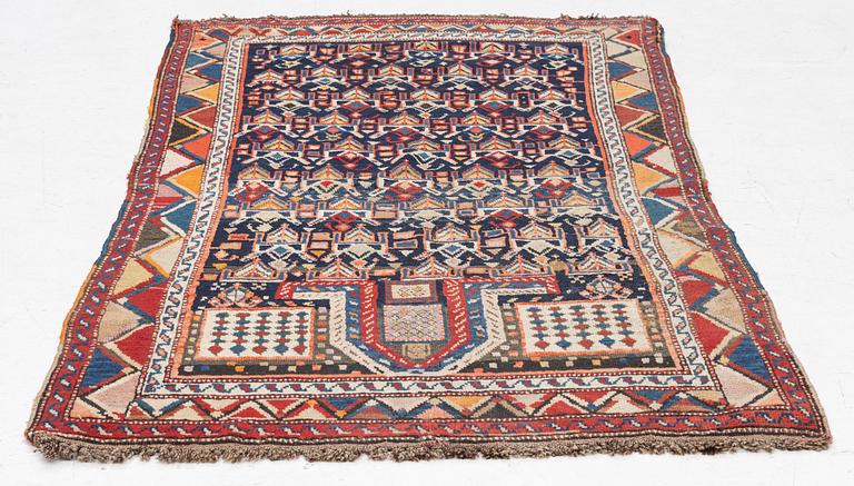 A antique Dagestan prayer rug, East Caucasus c 173 x 100 cm.