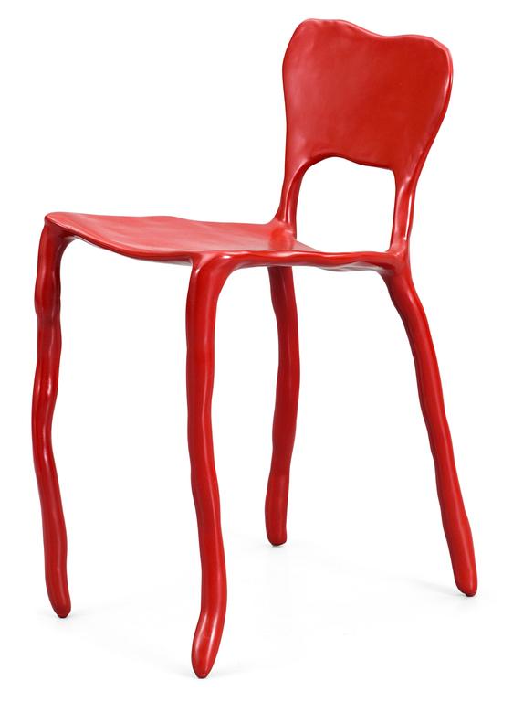 A Maarten Baas sculpture of a chair 'Clay Furniture', Baas & den Herder studio, Holland 2007.