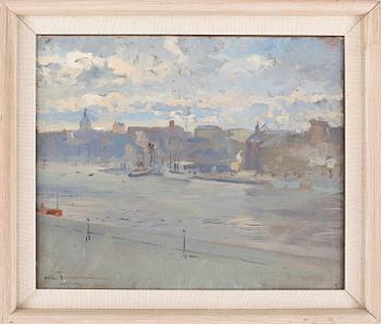 OKÄND KONSTNÄR, olja på duk, bär otydlig signatur.