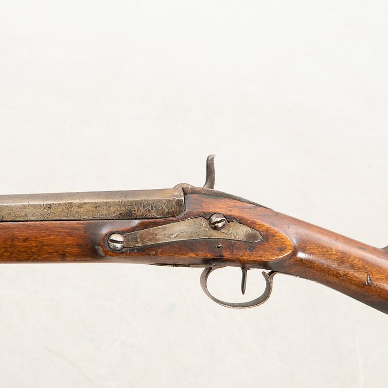 Percussion rifle, 19th century, likely Sweden.
