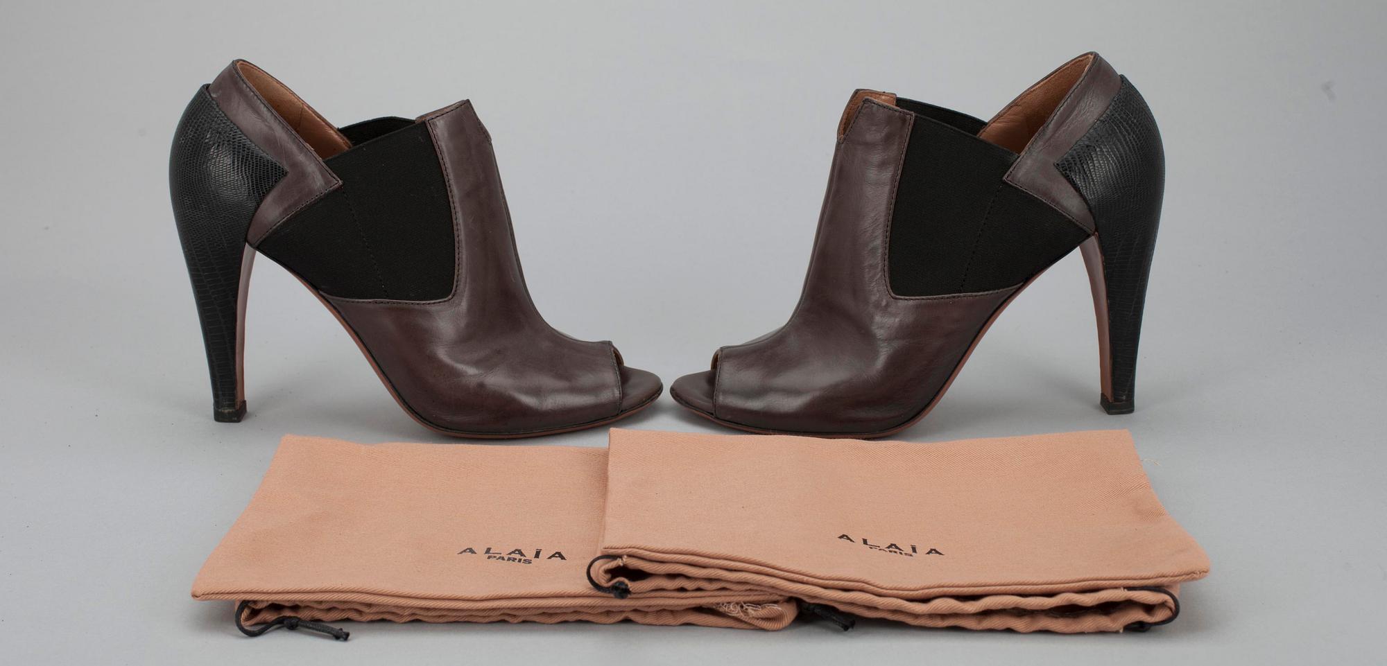 SKOR, peep toe booties, Azzedine Alaïa.
