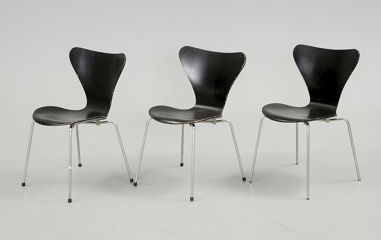 STOLAR, 3 st, "Sjuan", Arne Jacobsen, Fritz Hansen.