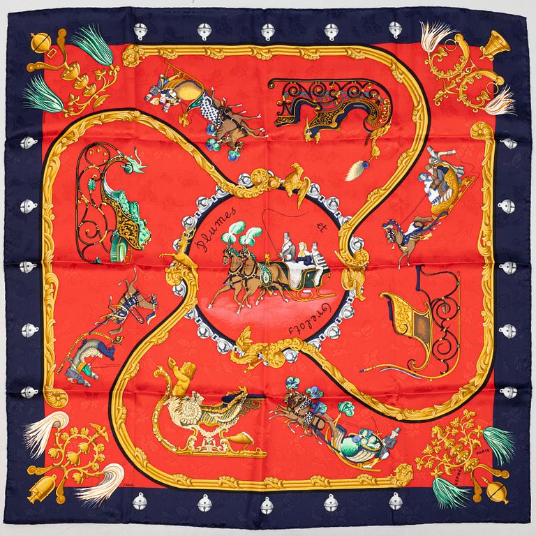 Hermès, scarf, "Plumes et Grelots".