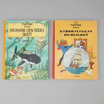 two Tintin books from 1961 & 1962.