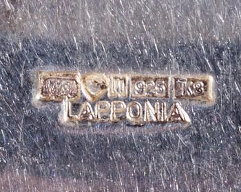 ZOLTAN POPOVITS, ARMBAND, sterling silver och ebenholtz, Lapponia 1987. Vikt 56 g.