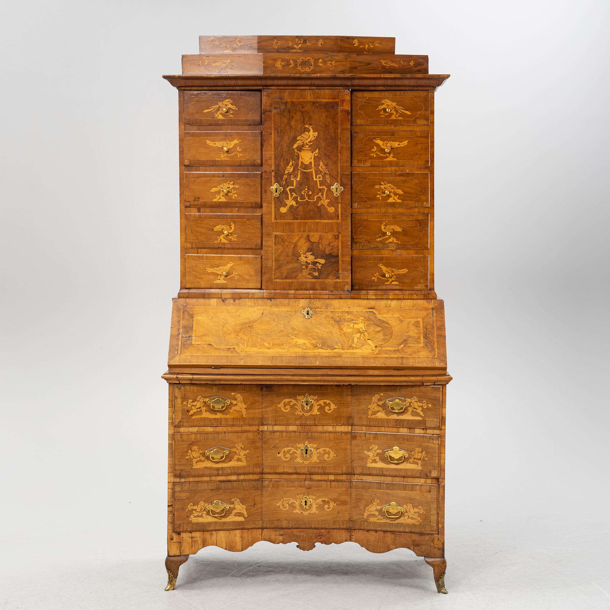 Skåp, Barock, troligen Tyskland, 1700-talets första hälft.