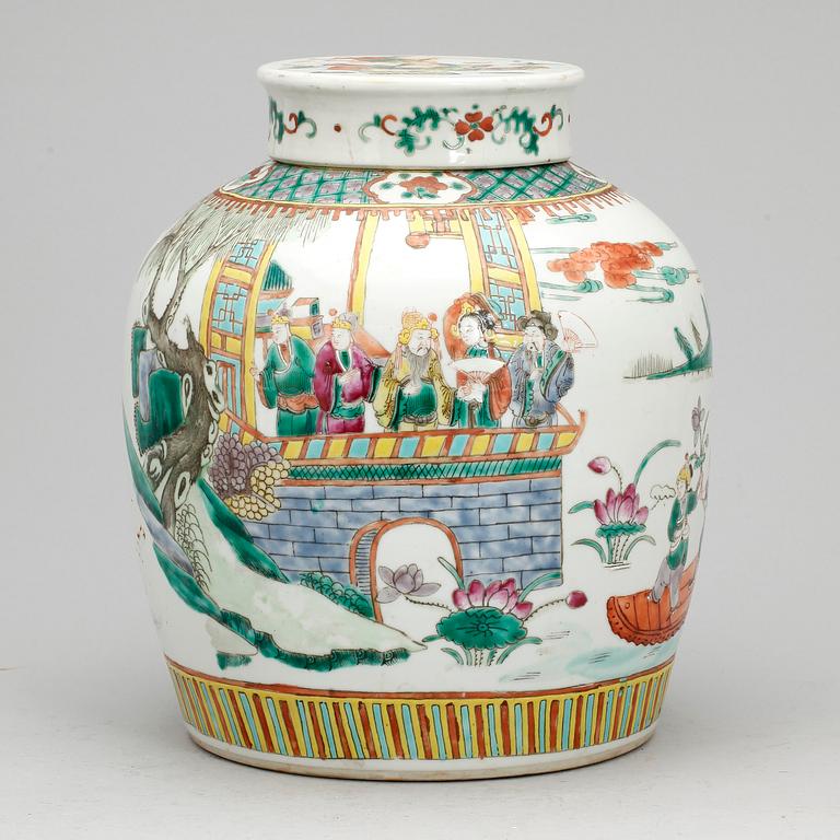 URNA, porslin, Kina, 1800-tal.