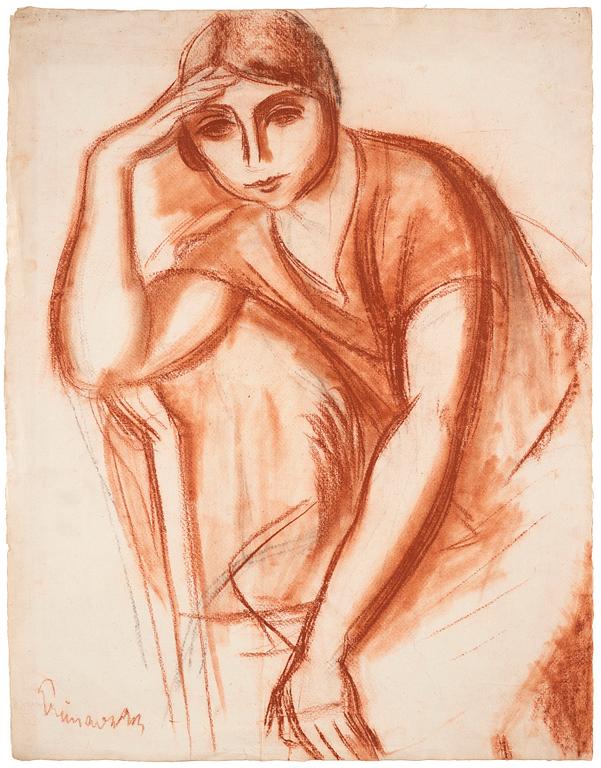 Isaac Grünewald, Seated woman.