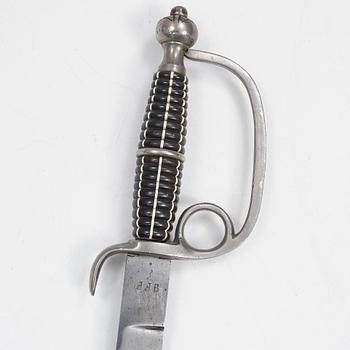 A German sabre and a hunting sword.