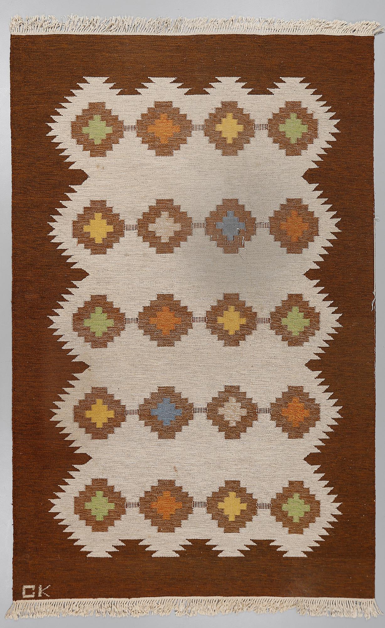 MATTA, rölakan, monogramsignerad CK, 1900-talets andra hälft, 296 x 206 cm.