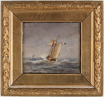 OKÄND KONSTNÄR, olja på duk. Otydligt signerad och daterad 1846.