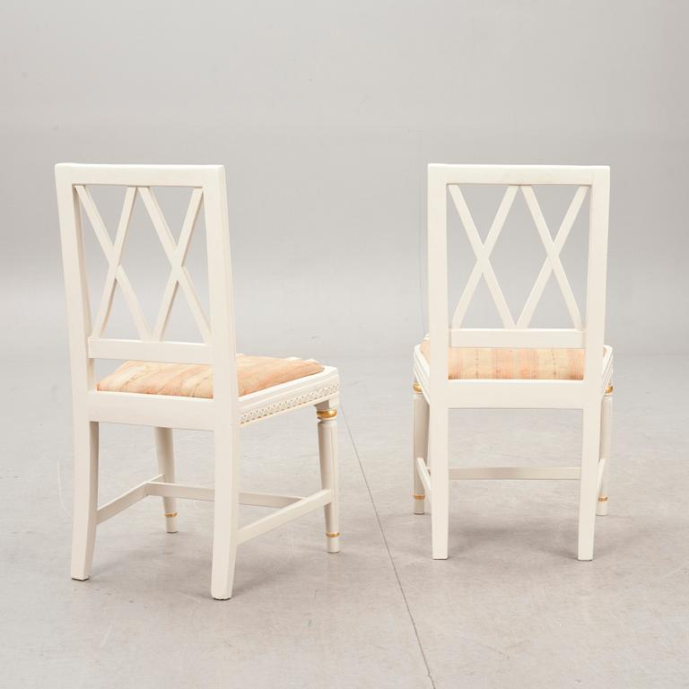 STOLAR, ett par, gustaviansk stil, 1800-tal.