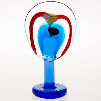 OIVA TOIKKA, A 'Lollipop' glass sculpture signed Oiva Toikka, Nuutajärvi 2004, 76/200.