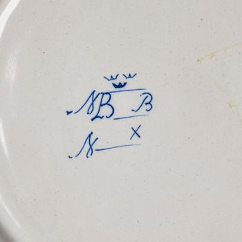 A Swedish Marieberg faience dinner plate, 18th century.