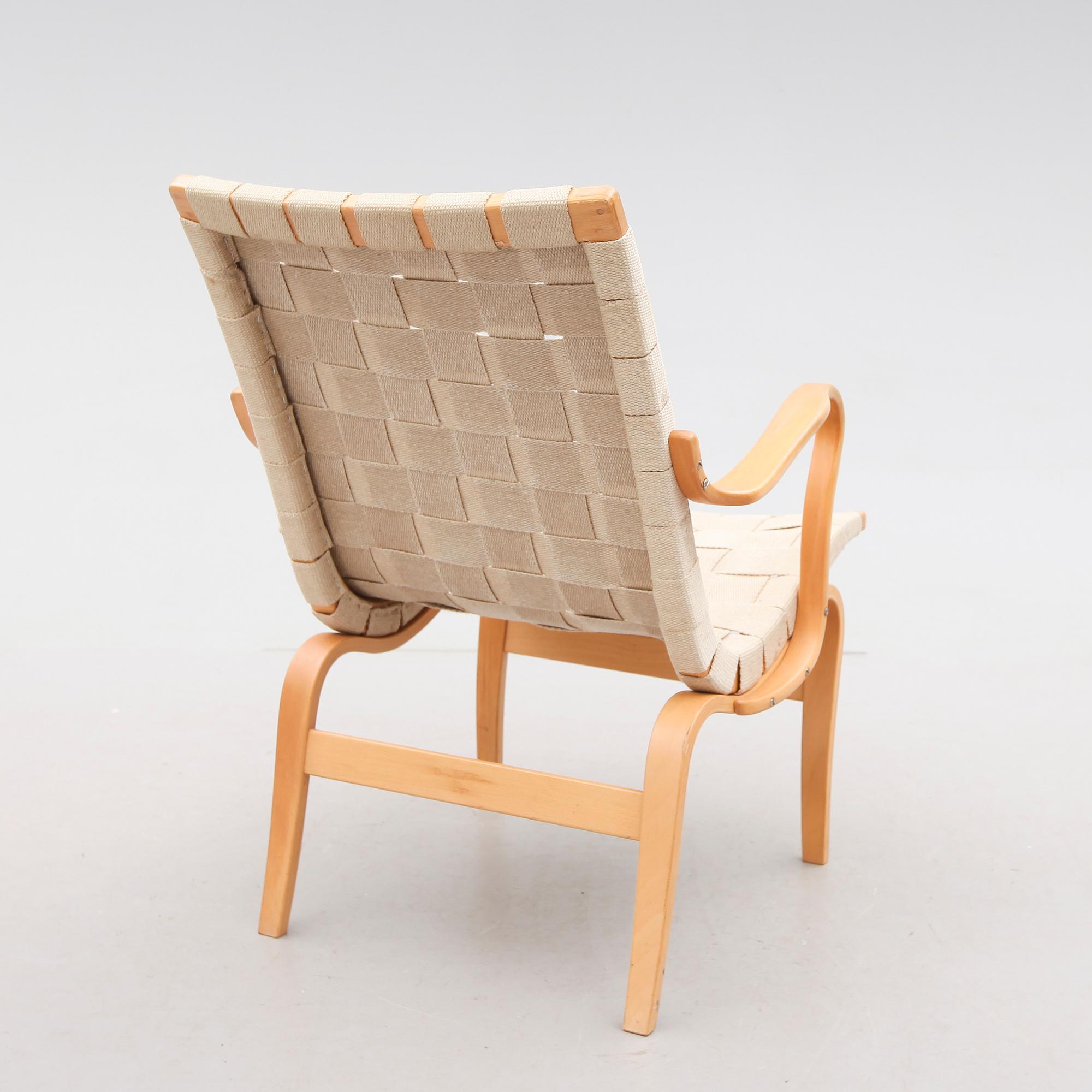 FÅTÖLJ, Bruno Mathsson, "Eva", Dux, 1900-talets andra hälft.