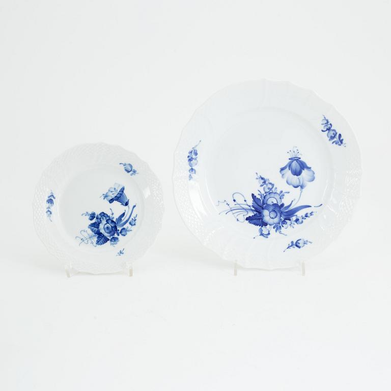 A 35 piece porcelain coffee service, 'Blue flower', Royal Copenhagen, Denmark.