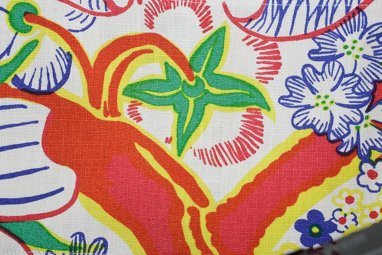 DUKAR, 2 st, GARDINKAPPA samt TYG. Svenskt Tenn, bla Josef Frank.