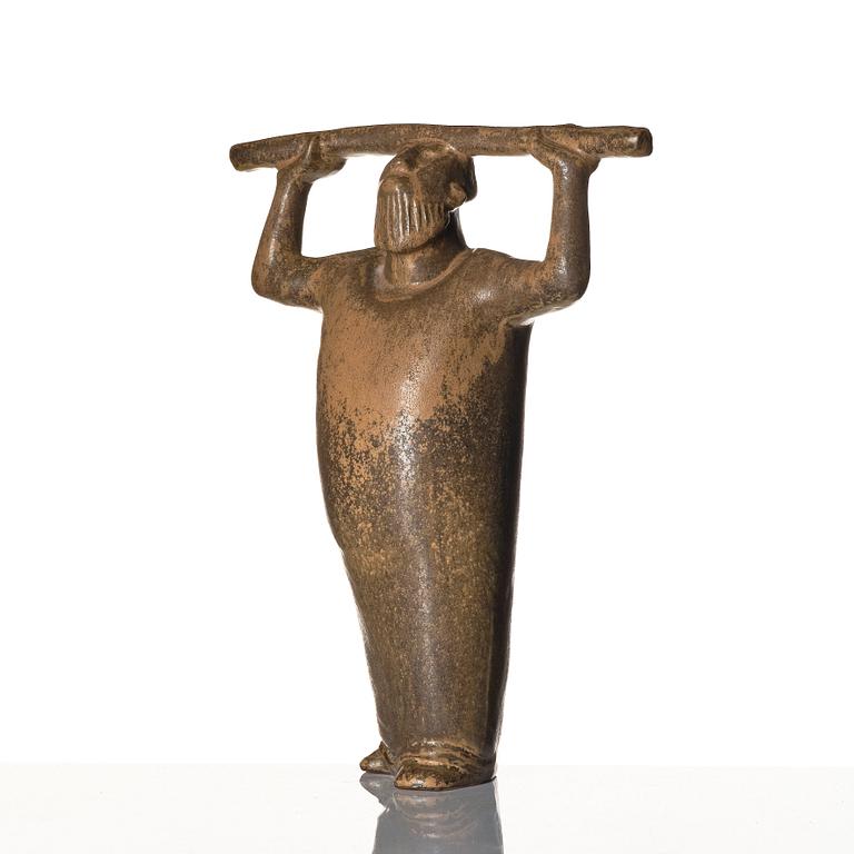 Åke Holm, a stoneware "Aron med staven" (Aaron's rod) sculpture, Höganäs, Sweden 1950-60s.