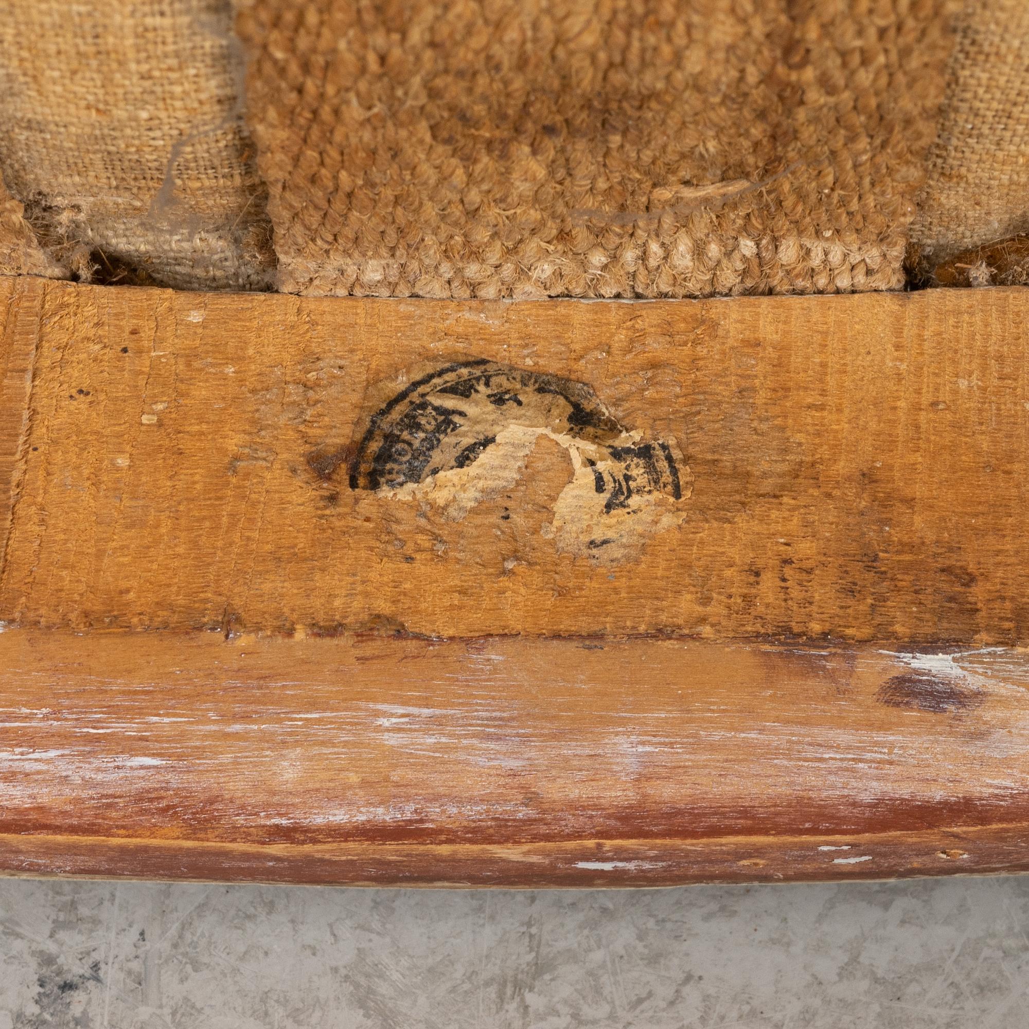 A Swedish Rococo open armchair, later part of the 18th century.