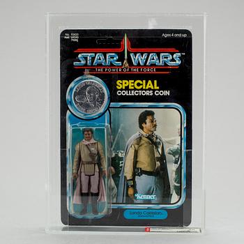 STAR WARS, Lando Calrissian General POTF 92 back, AFA70 EX+, Kenner 1985.