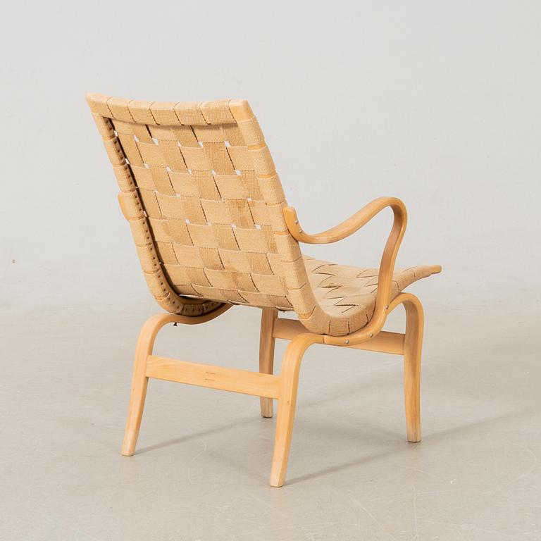 Bruno Mathsson, fåtölj "Eva", Firma Karl Mathsson Värnamo 1969.