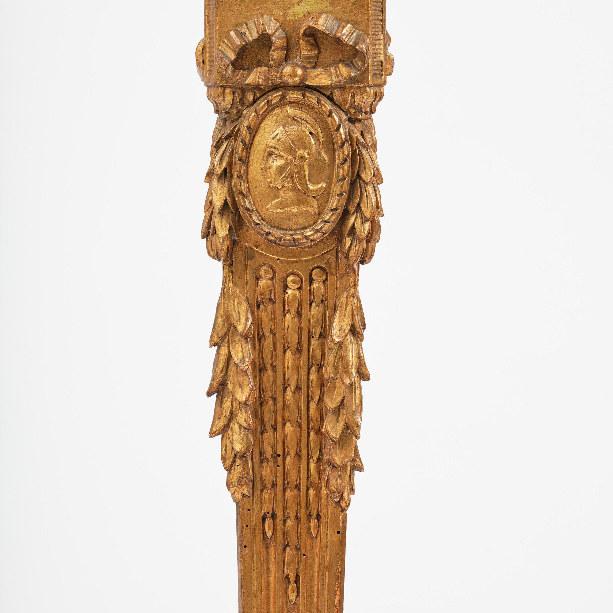 A Gustavian giltwood guéridon, Stockholm, late 18th century.