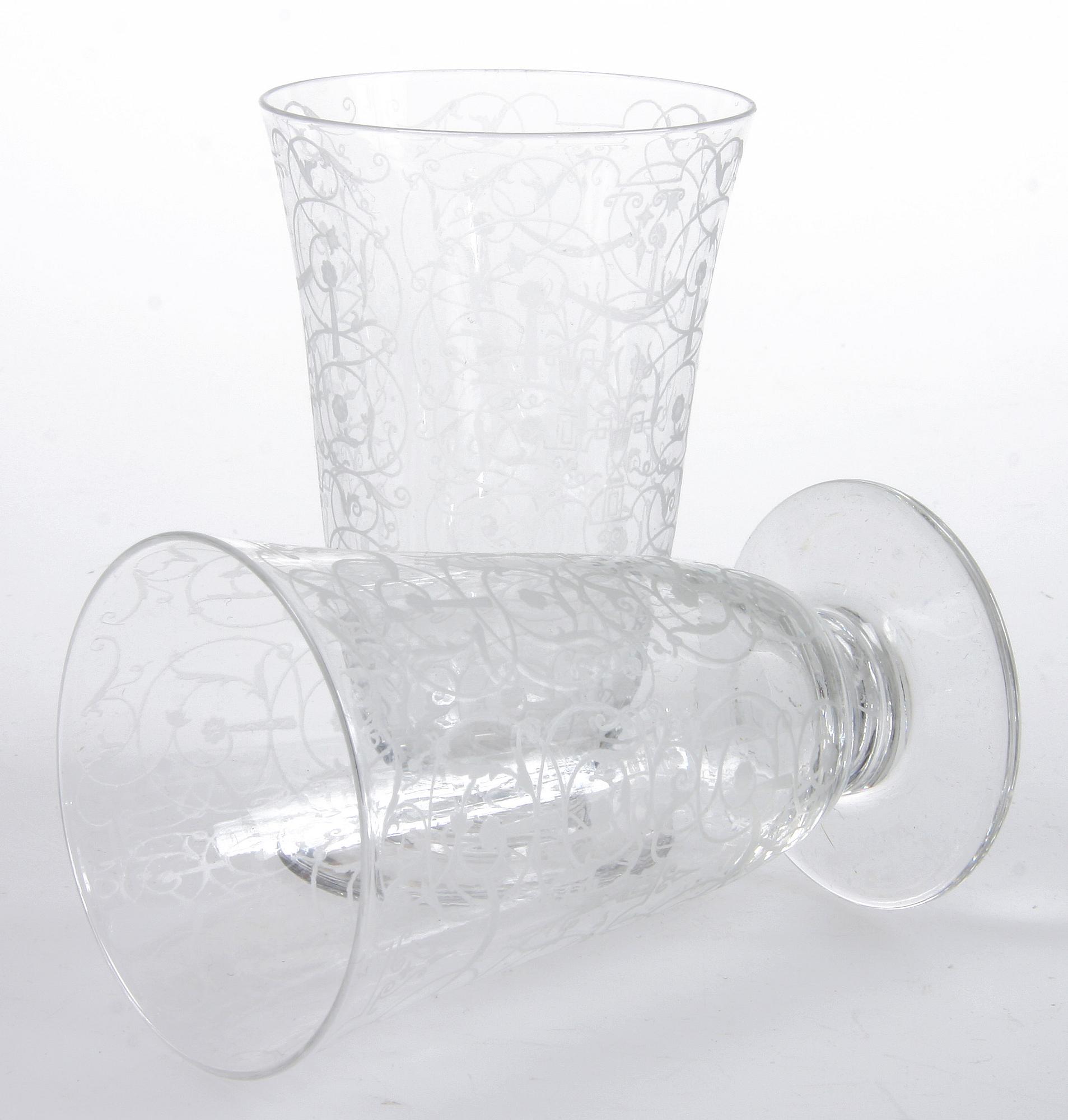 SELTERGLAS, 12 st, Baccarat, 1900-tal.