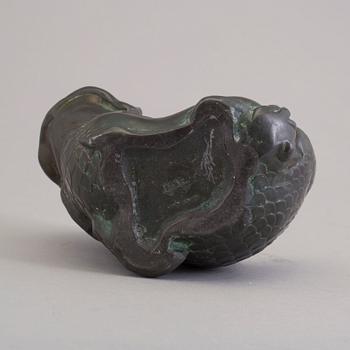 A broze vase / sculpture from Just Andersen, Denmark, mid 20th century.