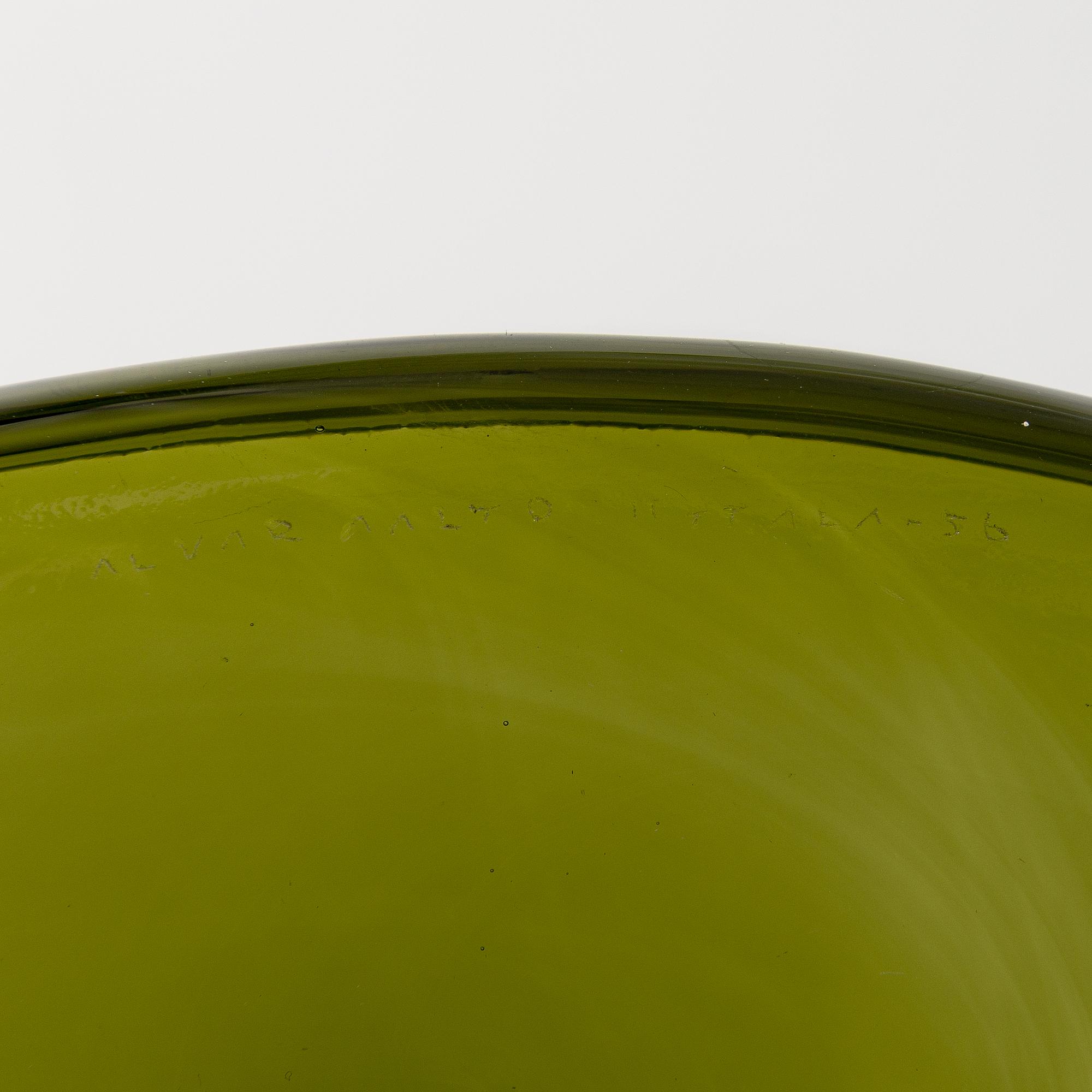 Alvar Aalto, fat, modell 3900-37 signerad Alvar Aalto Iittala -56.