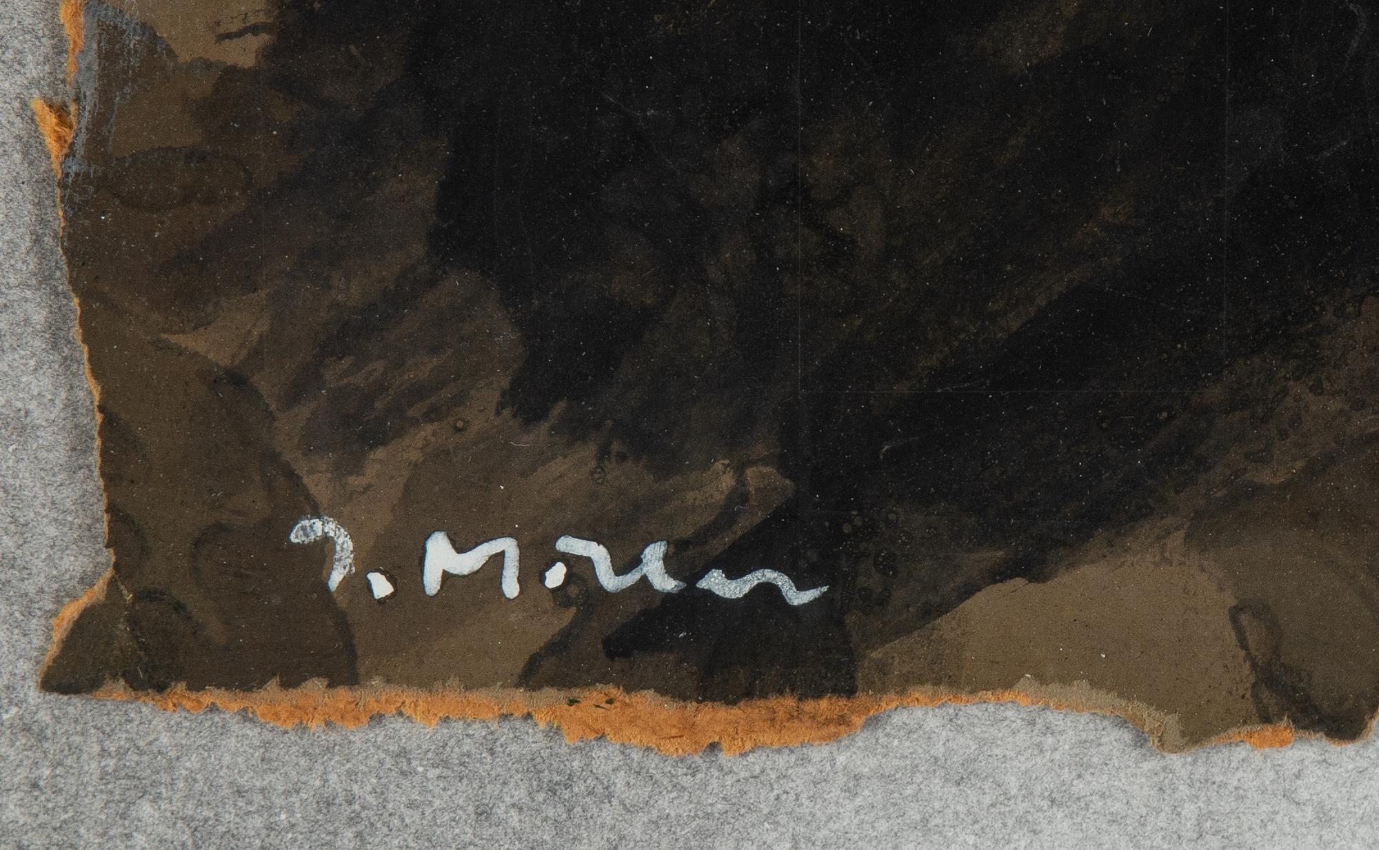 Ingegerd Möller, mixed media and collage. Signed.