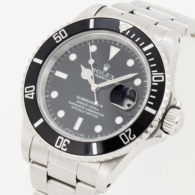 ROLEX, Oyster Perpetual Date, Submariner, Chronometer, armbandsur, 40 mm.