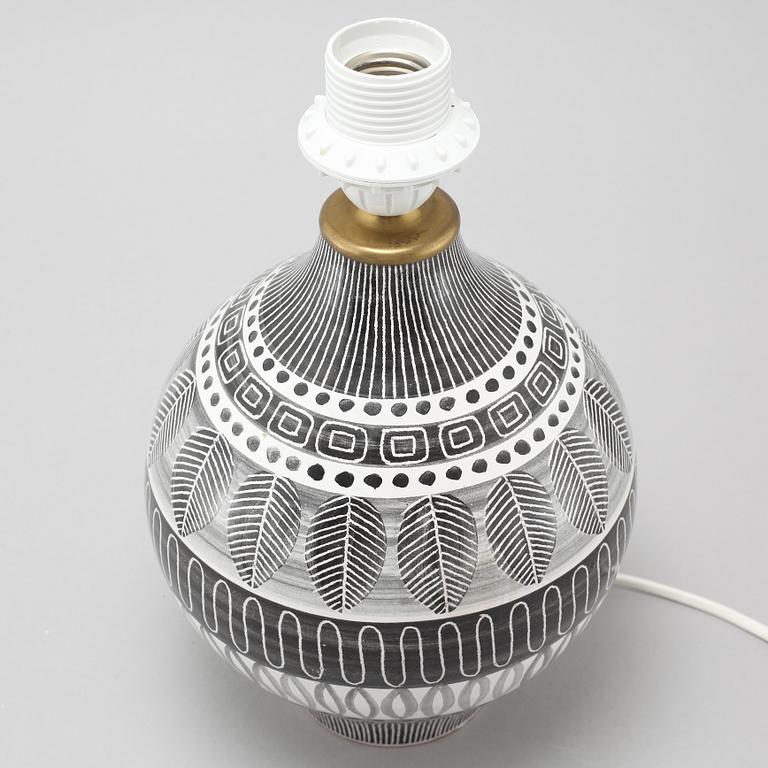 A table lamp designed for Upsala-Ekeby, from the series "Grafika".