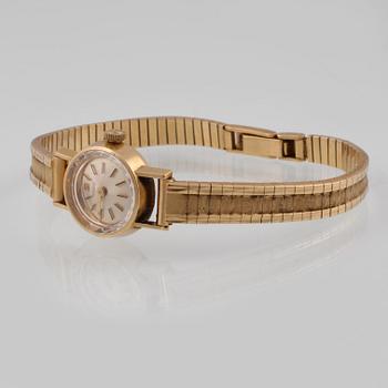 DAMARMBANDSUR, 18K guld, Tissot. Vikt 27,6 gram.