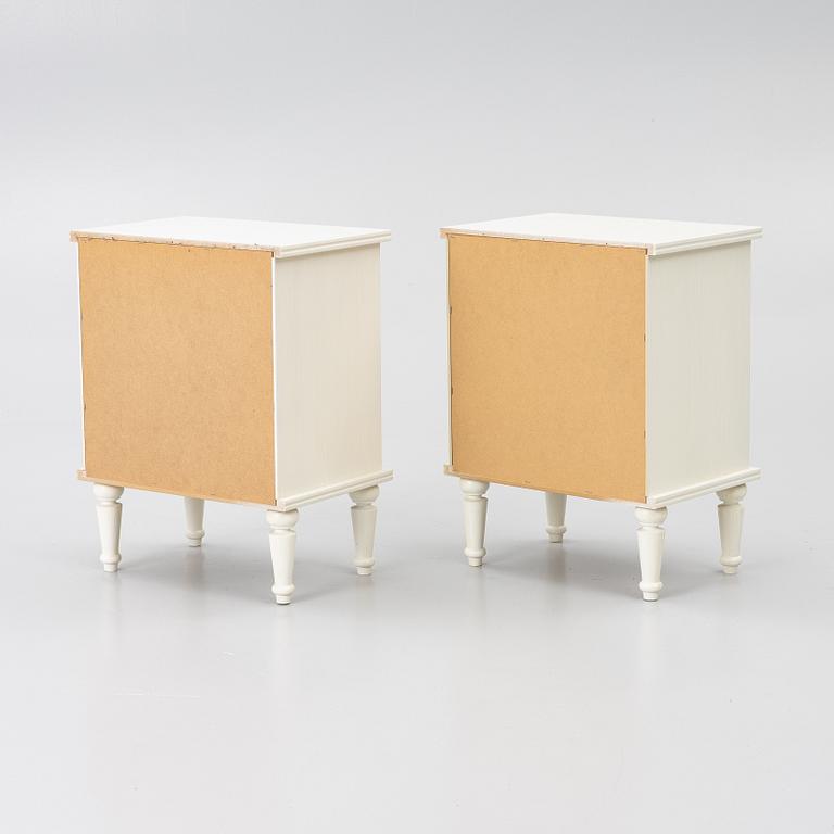 A pair of bedside tables, contemporary.